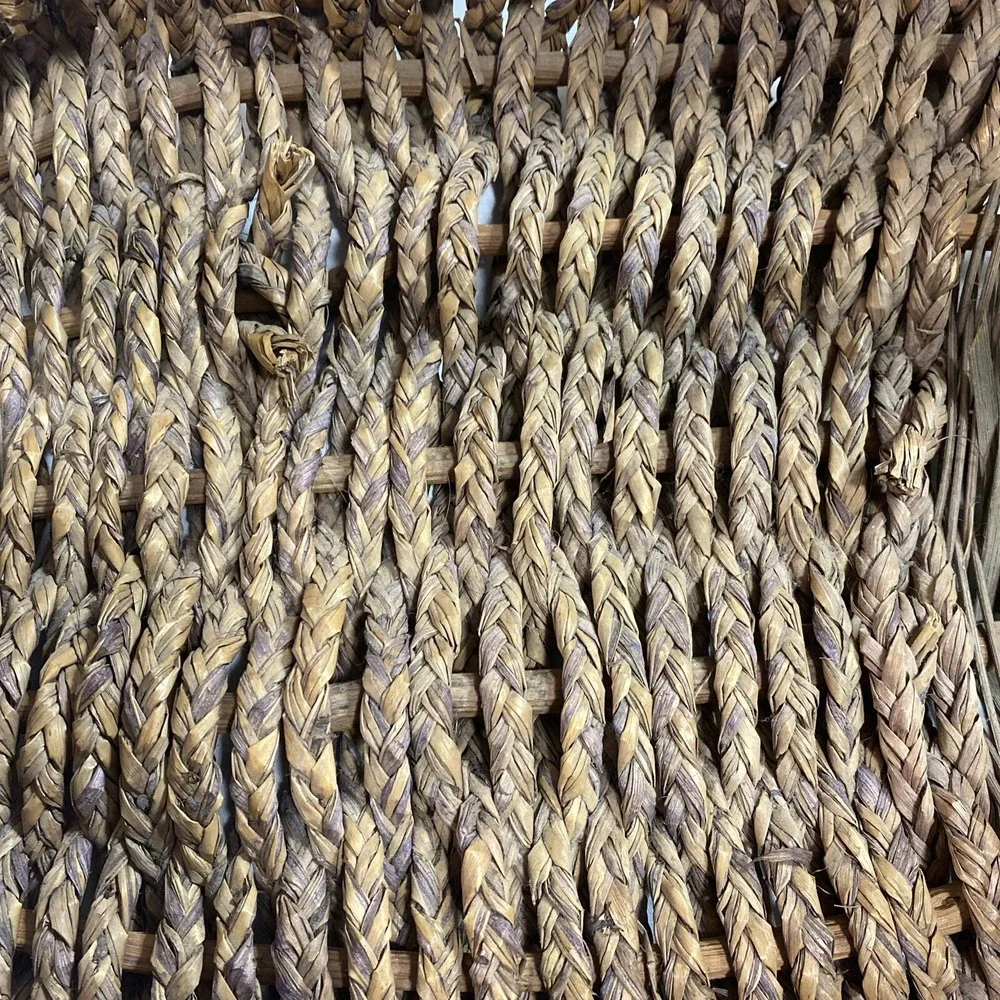 VTG Rustic Woven Basket Tree Branch Handle Boho Farmhouse Primitive Decor Cottag